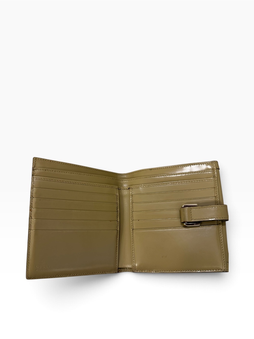 Gucci Olive Patent Leather Horsebit Bifold Wallet - Picture 5 of 7